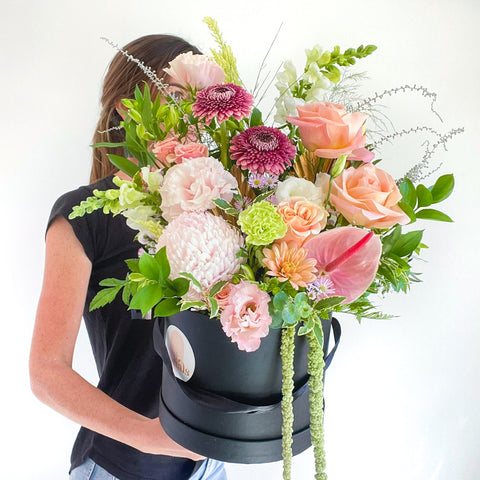 boxed flower arrangement tauranga