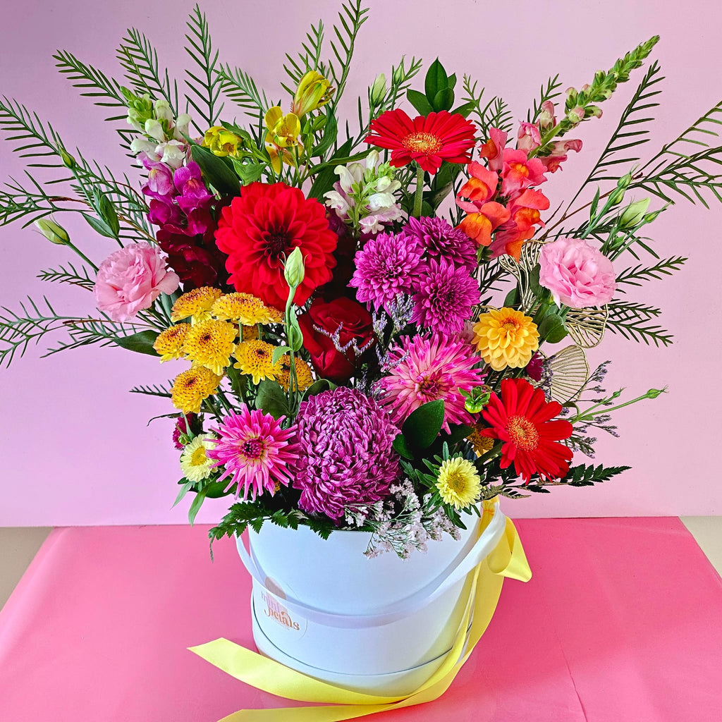 Magnum | Hat Box Arrangement - Mini Petals Florist