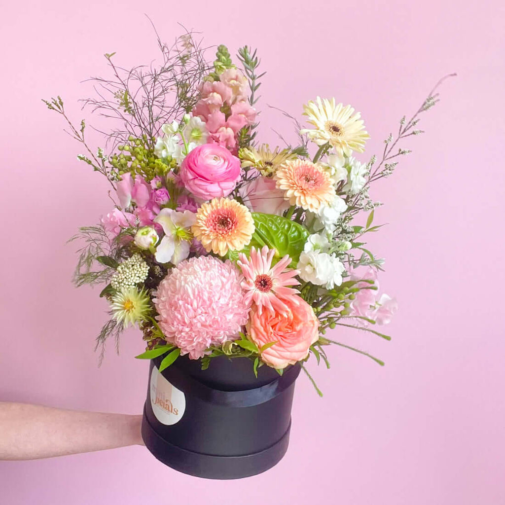 Midi | Hat Box Arrangement - Mini Petals Florist