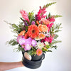 Medium Hat Box of fresh flowers