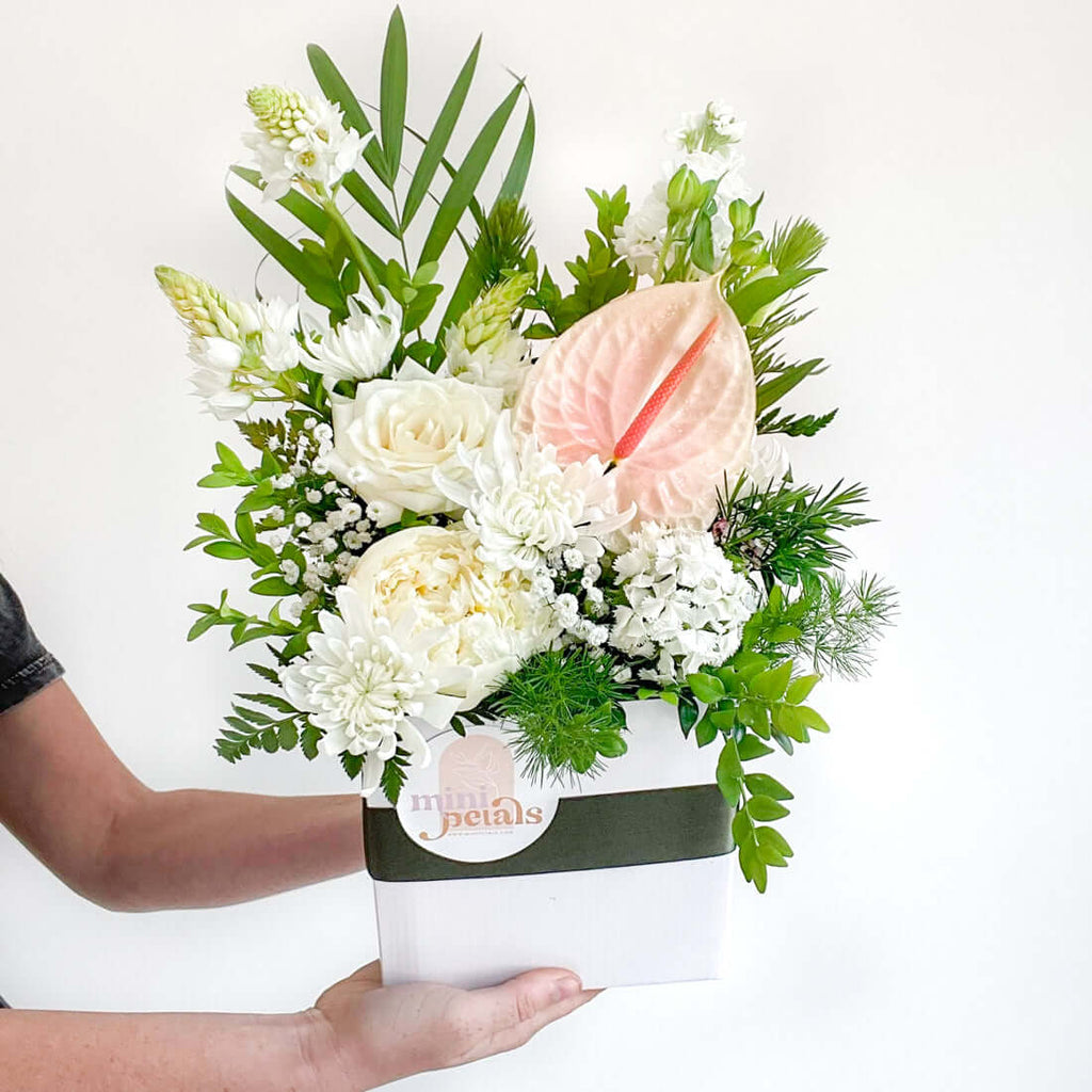 Pastel Boxed Flower Arrangement
