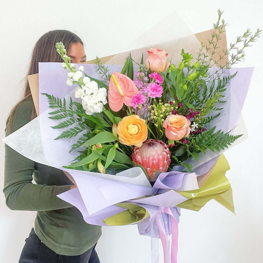 pastel flower bouquet delivered